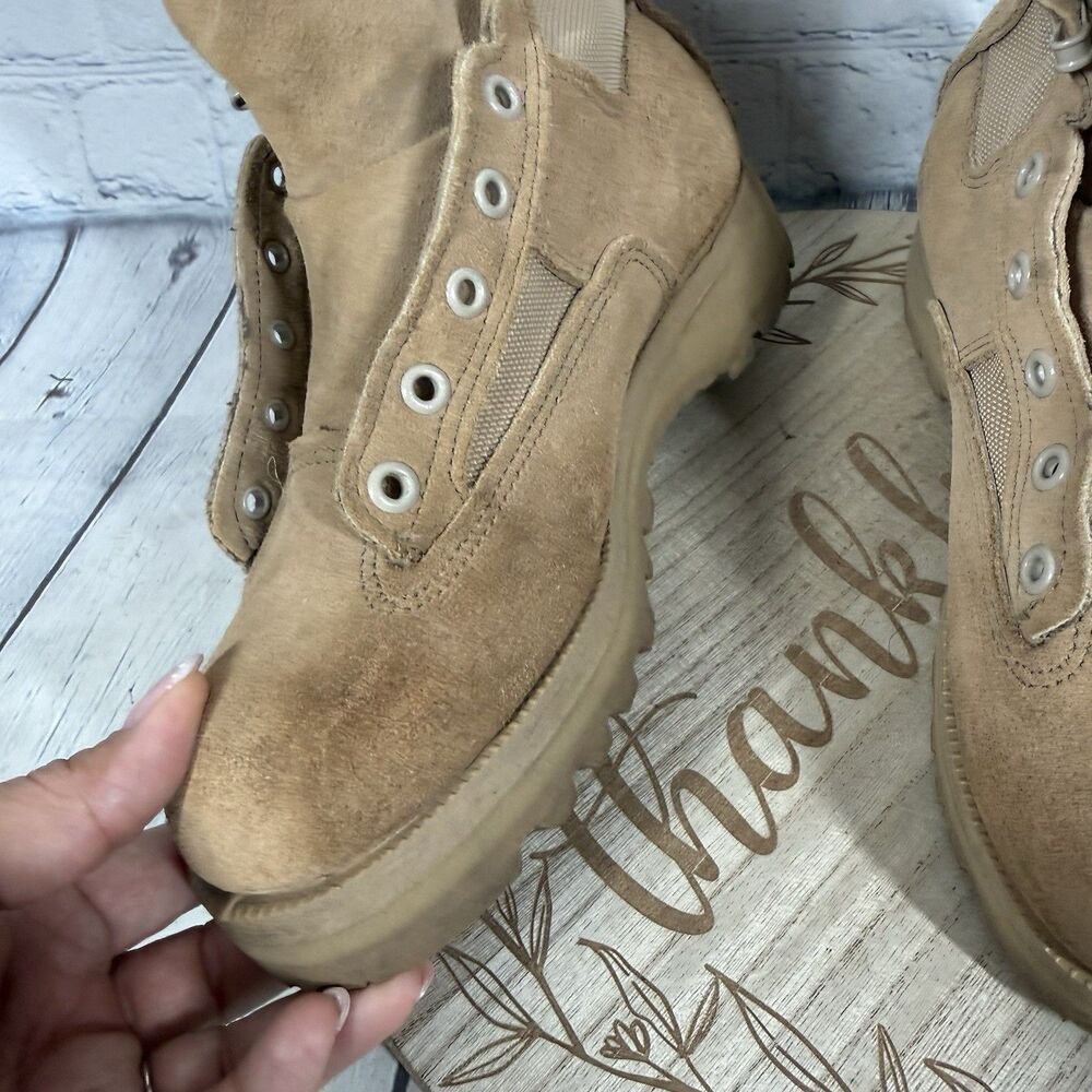 Belleville 790G Gore-Tex Vibram Military Combat Boots Tan Tactical Made USA 4.5R - Picture 15 of 15